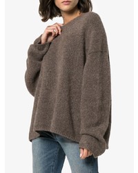 brauner Oversize Pullover von Totême