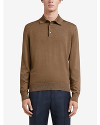 brauner Polo Pullover von Ermenegildo Zegna