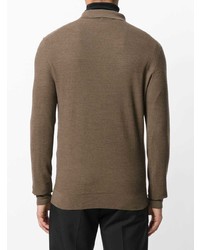 brauner Polo Pullover von Fashion Clinic Timeless