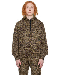 brauner Pullover mit einem Kapuze mit Leopardenmuster von rag & bone