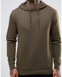 brauner Pullover mit einem Kapuze von Asos