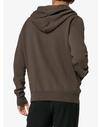 brauner Pullover mit einem Kapuze von Rick Owens DRKSHDW