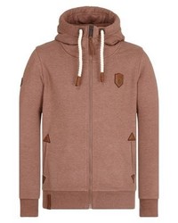 brauner Pullover mit einem Kapuze von Naketano