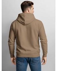 brauner Pullover mit einem Kapuze von Neverless