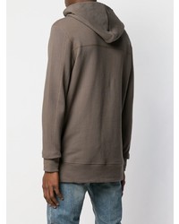 brauner Pullover mit einem Kapuze von John Elliott