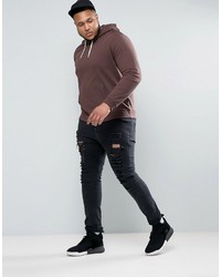 brauner Pullover mit einem Kapuze von Asos