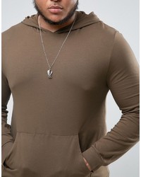 brauner Pullover mit einem Kapuze von Asos