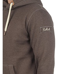 brauner Pullover mit einem Kapuze von Solid