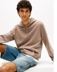 brauner Pullover mit einem Kapuze von Tommy Jeans