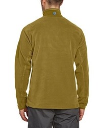 brauner Pullover mit einem Reißverschluss am Kragen von Marmot