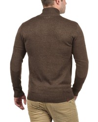 brauner Pullover mit einem Reißverschluß von BLEND