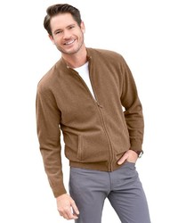 brauner Pullover mit einem Reißverschluß von CATAMARAN