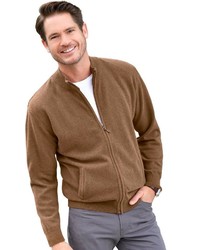 brauner Pullover mit einem Reißverschluß von CATAMARAN