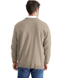 brauner Pullover mit einem Reißverschluß von Classic