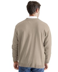 brauner Pullover mit einem Reißverschluß von Classic