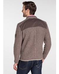 brauner Pullover mit einem Reißverschluß von SPIETH & WENSKY