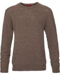 brauner Pullover mit einem Rundhalsausschnitt von B. von Schönfels