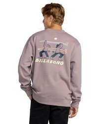 brauner Pullover mit einem Rundhalsausschnitt von Billabong
