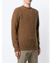 brauner Pullover mit einem Rundhalsausschnitt von Howlin'