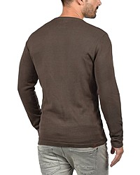 brauner Pullover mit einem Rundhalsausschnitt von BLEND