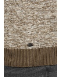 brauner Pullover mit einem Rundhalsausschnitt von BLEND