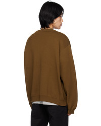 brauner Pullover mit einem Rundhalsausschnitt von Studio Nicholson