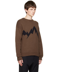 brauner Pullover mit einem Rundhalsausschnitt von Afield Out