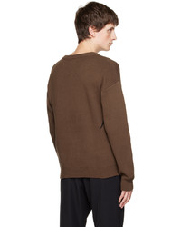 brauner Pullover mit einem Rundhalsausschnitt von Afield Out