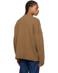 brauner Pullover mit einem Rundhalsausschnitt von Hope