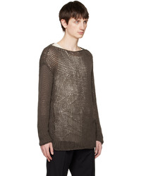 brauner Pullover mit einem Rundhalsausschnitt von Isabel Benenato