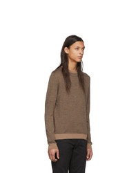 brauner Pullover mit einem Rundhalsausschnitt von Fendi