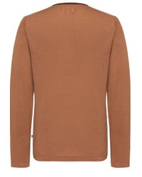 brauner Pullover mit einem Rundhalsausschnitt von CG - Club of Gents