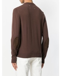 brauner Pullover mit einem Rundhalsausschnitt von Maison Margiela