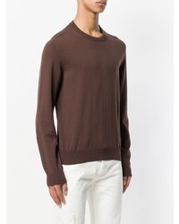 brauner Pullover mit einem Rundhalsausschnitt von Maison Margiela