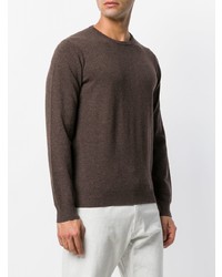 brauner Pullover mit einem Rundhalsausschnitt von Cenere Gb