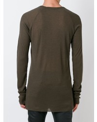 brauner Pullover mit einem Rundhalsausschnitt von Haider Ackermann