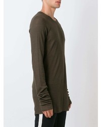 brauner Pullover mit einem Rundhalsausschnitt von Haider Ackermann