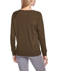 brauner Pullover mit einem Rundhalsausschnitt von Eddie Bauer