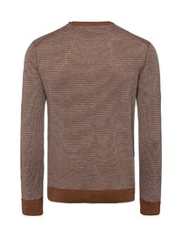 brauner Pullover mit einem Rundhalsausschnitt von Falke