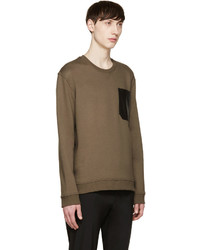 brauner Pullover mit einem Rundhalsausschnitt von Valentino