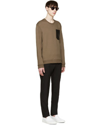 brauner Pullover mit einem Rundhalsausschnitt von Valentino