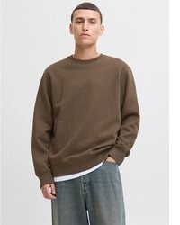 brauner Pullover mit einem Rundhalsausschnitt von Jack & Jones