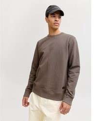 brauner Pullover mit einem Rundhalsausschnitt von Jack & Jones