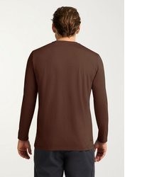brauner Pullover mit einem Rundhalsausschnitt von Jack Wolfskin