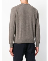 brauner Pullover mit einem Rundhalsausschnitt von Barba