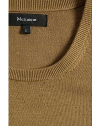 brauner Pullover mit einem Rundhalsausschnitt von Matinique