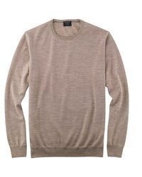 brauner Pullover mit einem Rundhalsausschnitt von Olymp