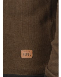 brauner Pullover mit einem Rundhalsausschnitt von Redefined Rebel