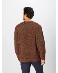 brauner Pullover mit einem Rundhalsausschnitt von REVIEW