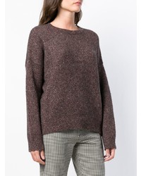 brauner Pullover mit einem Rundhalsausschnitt von Knott